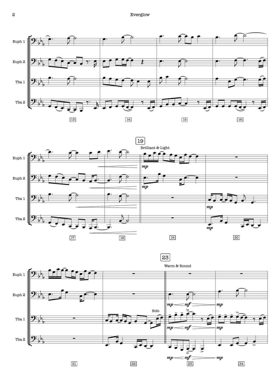 Everglow Brass Quartet scores gallery preview page 2