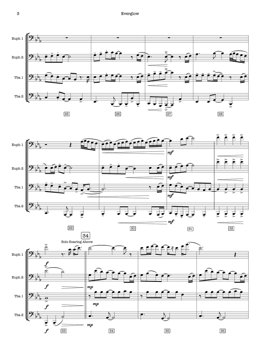 Everglow Brass Quartet scores gallery preview page 3