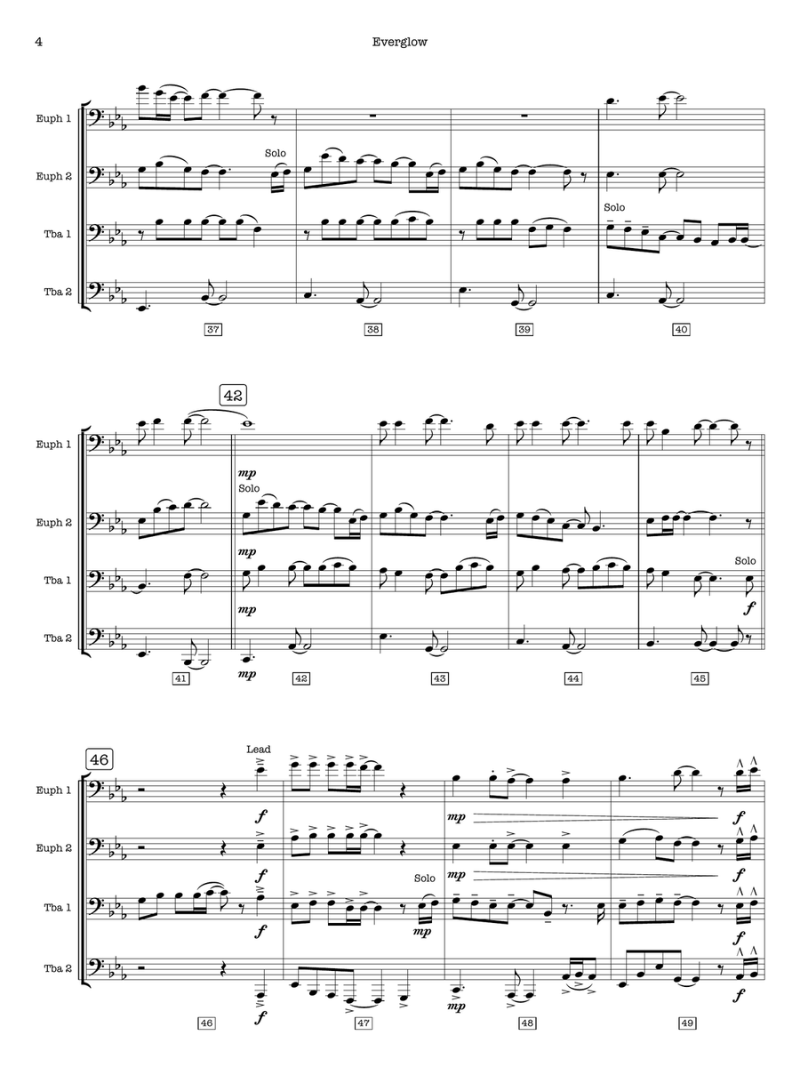 Everglow Brass Quartet scores gallery preview page 4