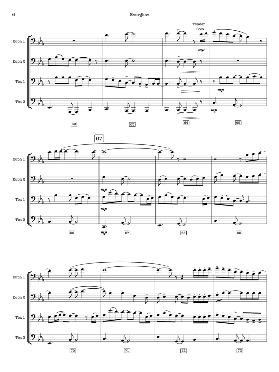 Everglow Brass Quartet scores gallery preview page 6