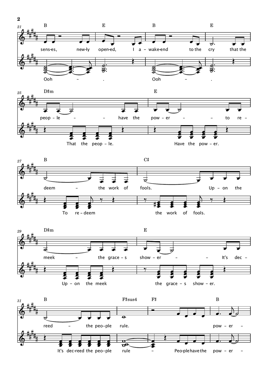 People Have The Power People Have The Power 3-Part scores gallery preview page 2