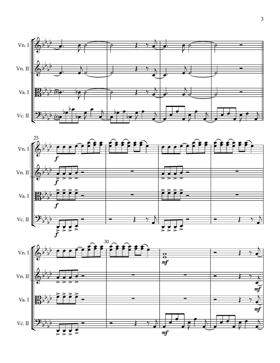 Linus And Lucy Linus And Lucy String Quartet scores gallery preview page 3
