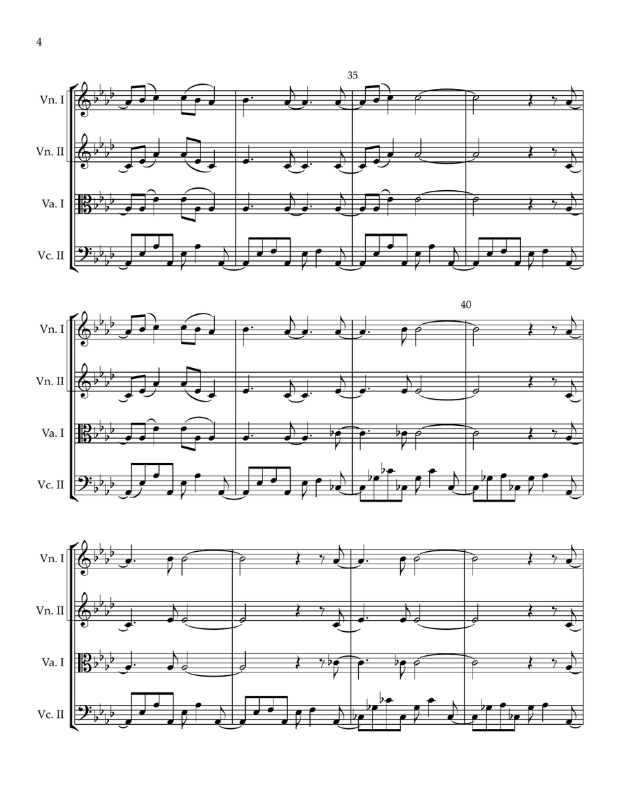 Linus And Lucy Linus And Lucy String Quartet scores gallery preview page 4