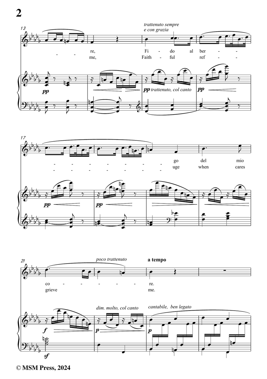 Caldara-Selve amiche,ombrose piante,in b flat minor Piano, Vocal scores gallery preview page 4