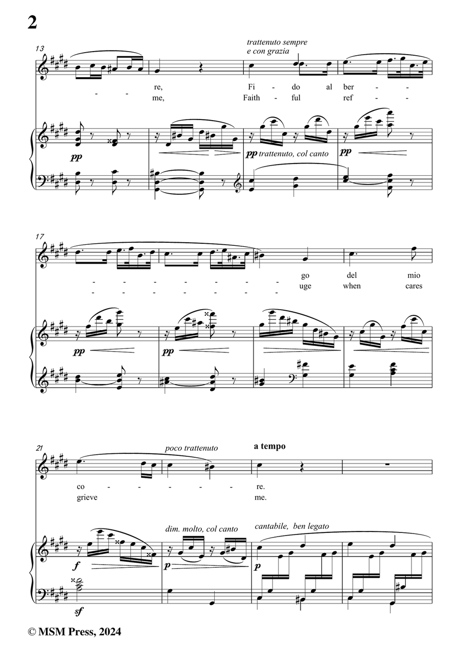 Caldara-Selve amiche,ombrose piante,in c sharp minor Piano, Vocal scores gallery preview page 4