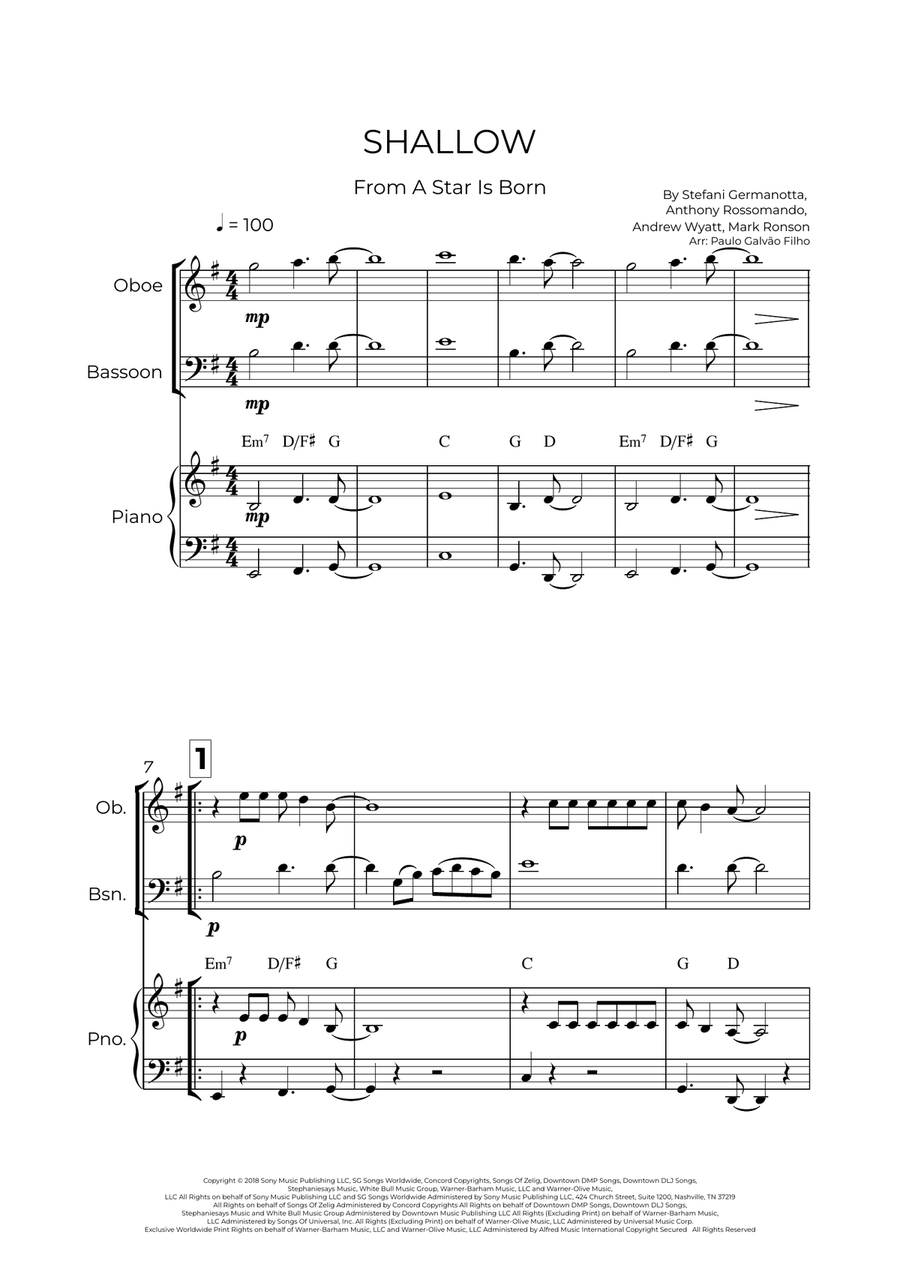 Shallow Shallow Woodwind Duet scores gallery preview page 2