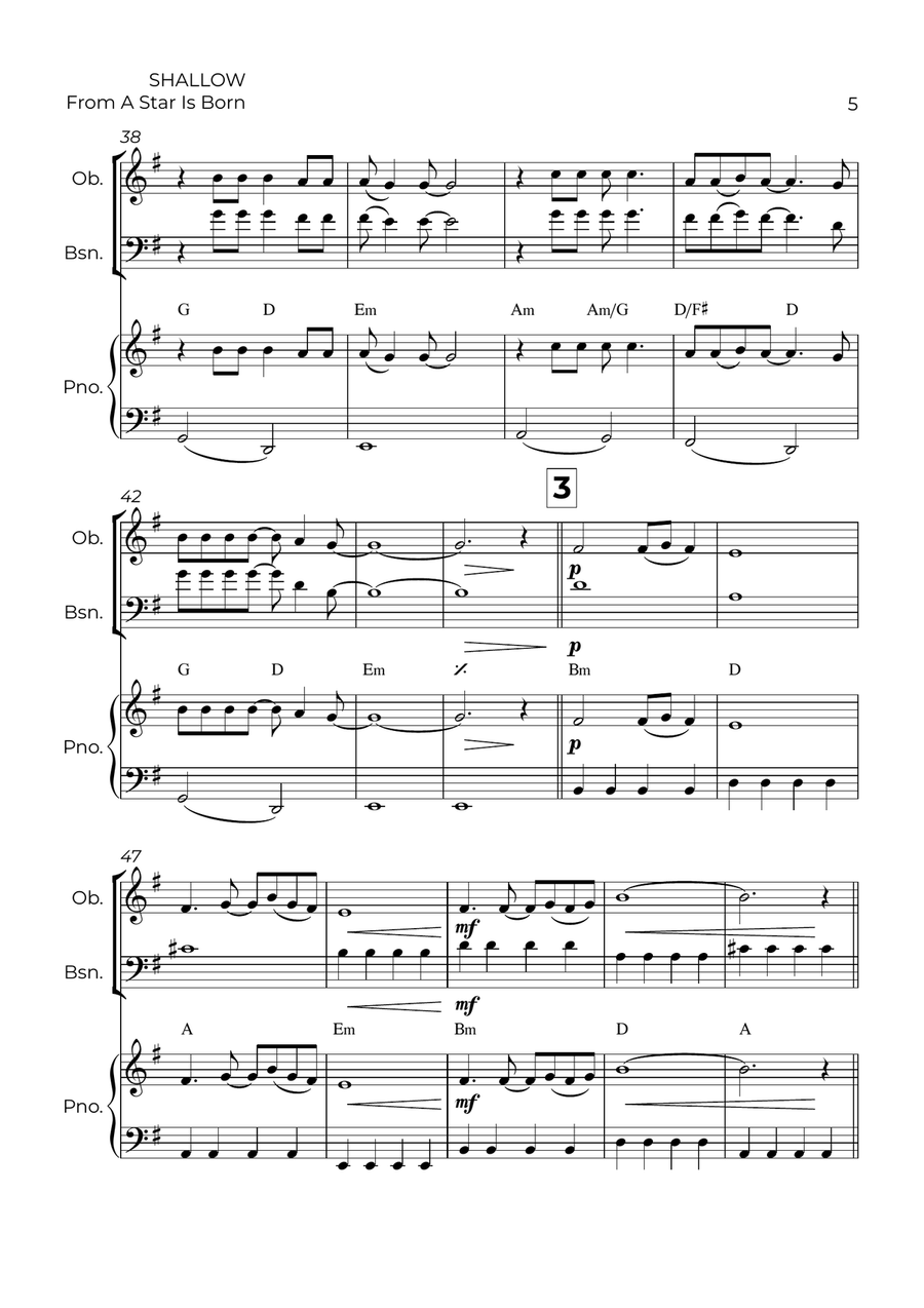 Shallow Shallow Woodwind Duet scores gallery preview page 5