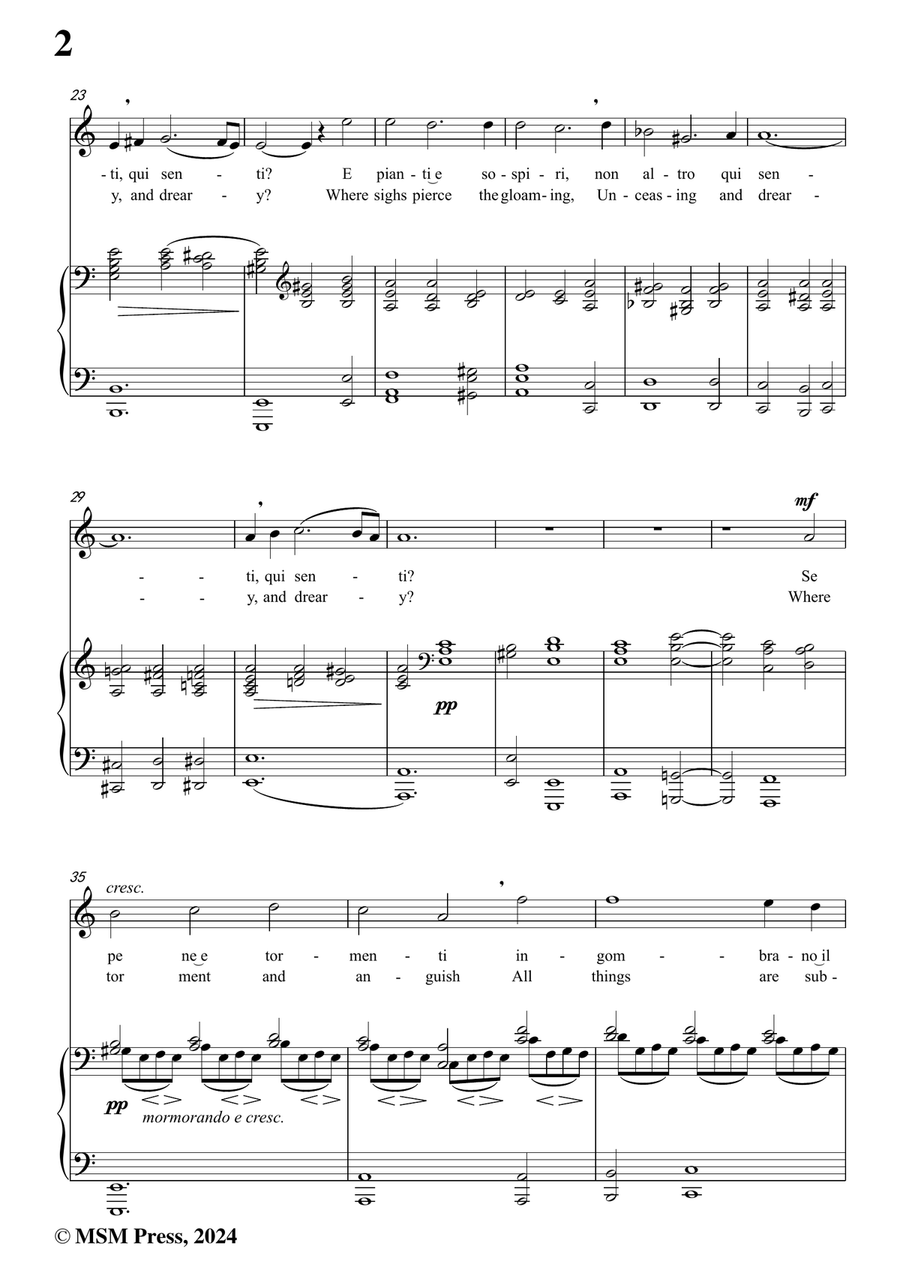 Cesti-E dove taggiri,in a minor Piano, Vocal scores gallery preview page 4