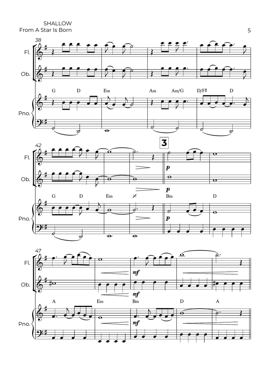 Shallow Shallow Woodwind Duet scores gallery preview page 5
