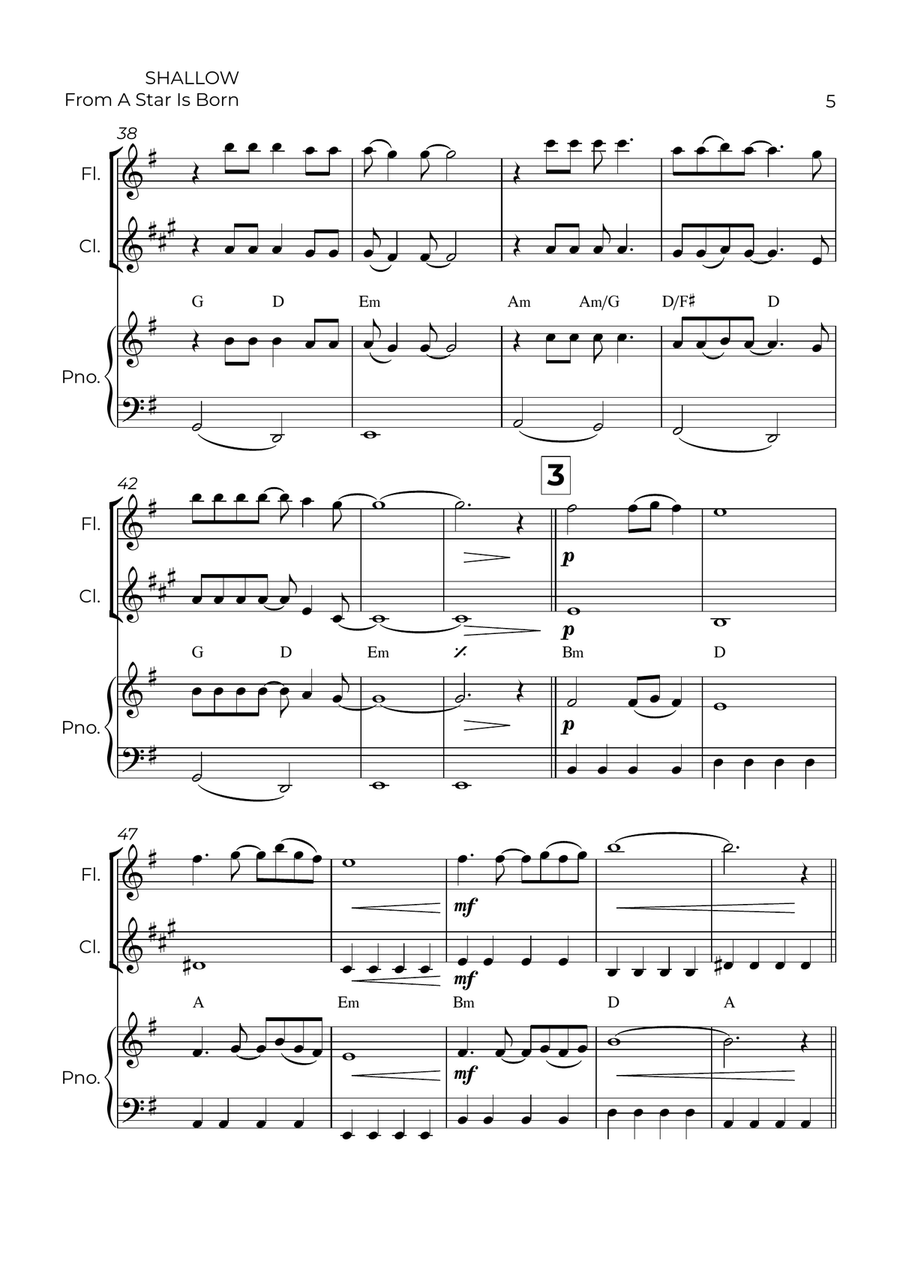 Shallow Shallow Woodwind Duet scores gallery preview page 5