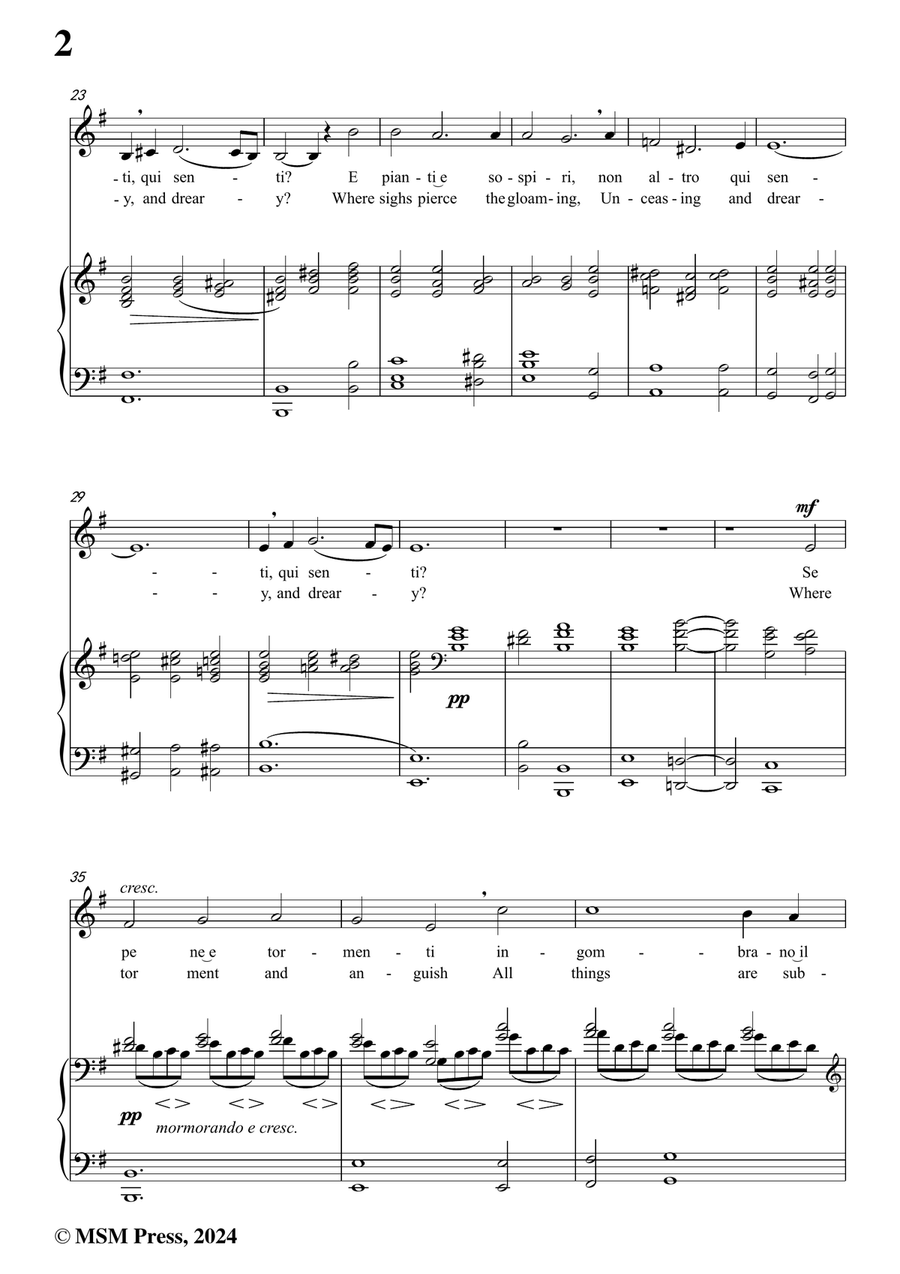 Cesti-E dove taggiri,in e minor Piano, Vocal scores gallery preview page 4