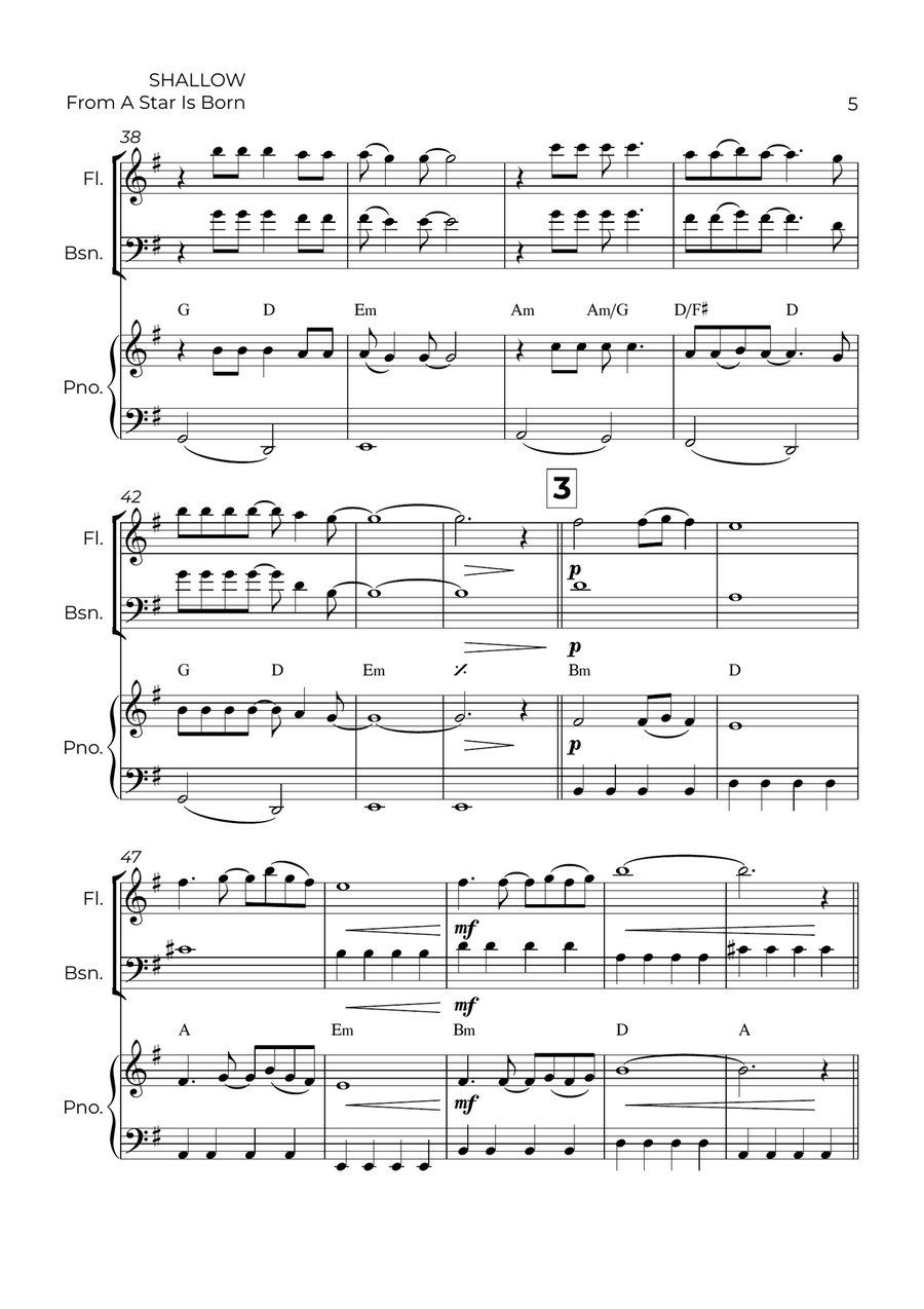 Shallow Shallow Woodwind Duet scores gallery preview page 5