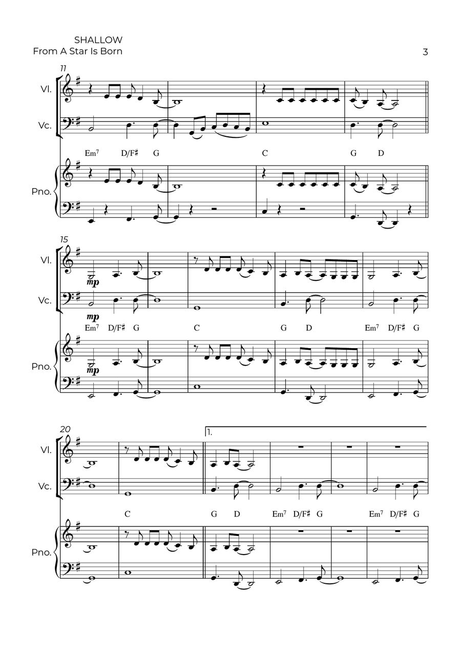 Shallow Shallow Piano Trio scores gallery preview page 3