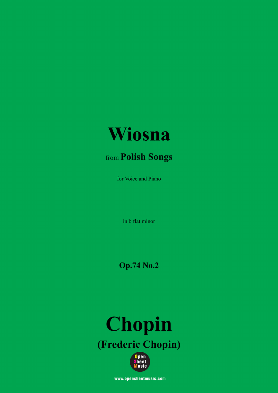 Chopin-Wiosna(Der Frühling),in b flat minor Piano, Vocal scores gallery preview page 1