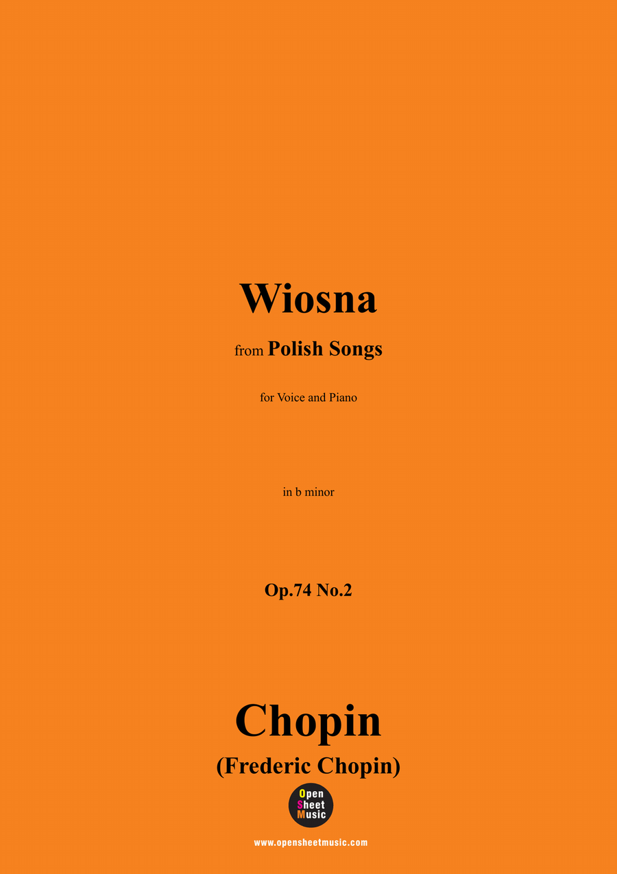 Chopin-Wiosna(Der Frühling),in b minor Piano, Vocal scores gallery preview page 1