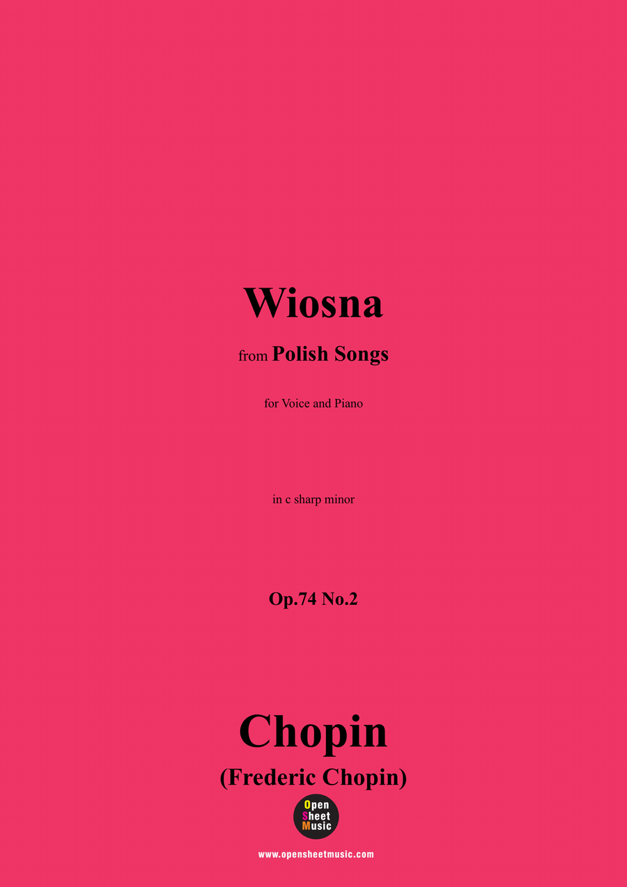 Chopin-Wiosna(Der Frühling),in c sharp minor Piano, Vocal scores gallery preview page 1