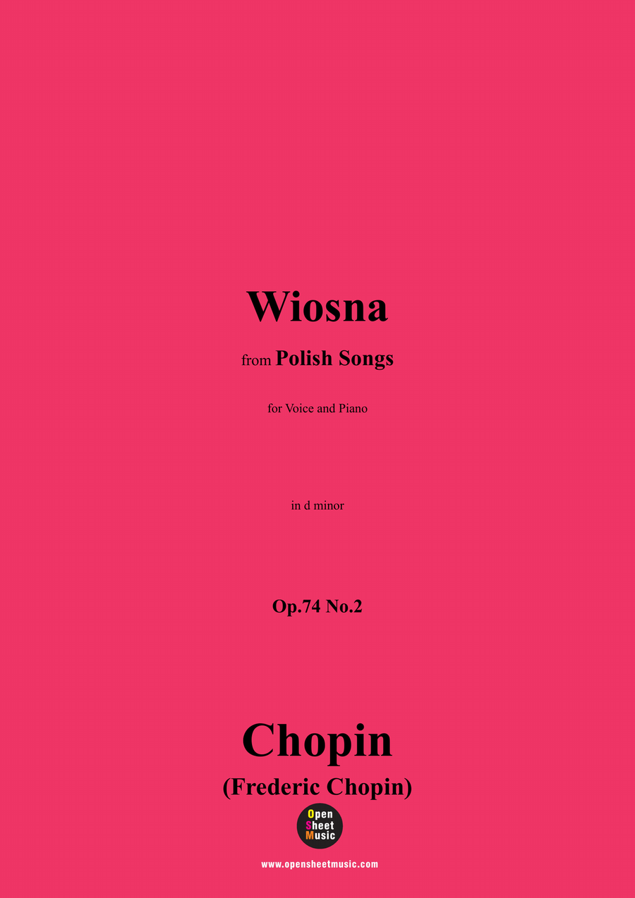 Chopin-Wiosna(Der Frühling),in d minor Piano, Vocal scores gallery preview page 1