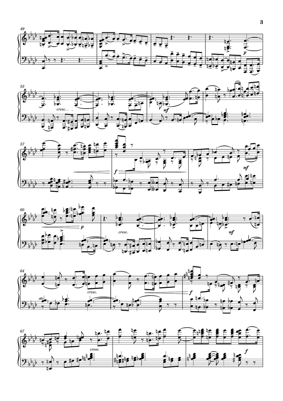 Tchaikovsky‬ - Symphony No. 4, Movement I, for piano Piano Solo scores gallery preview page 3