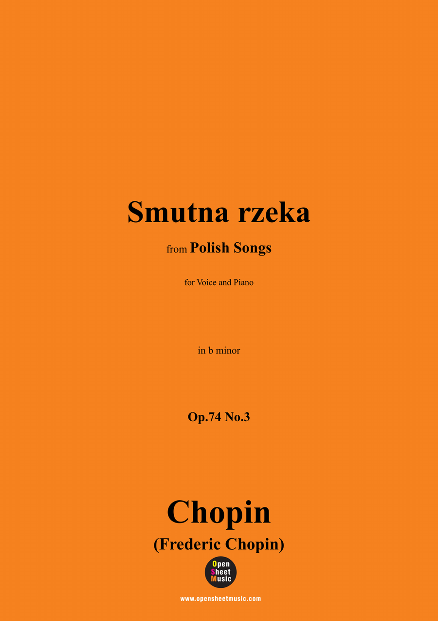 Chopin-Smutna rzeka,in b minor Piano, Vocal scores gallery preview page 1