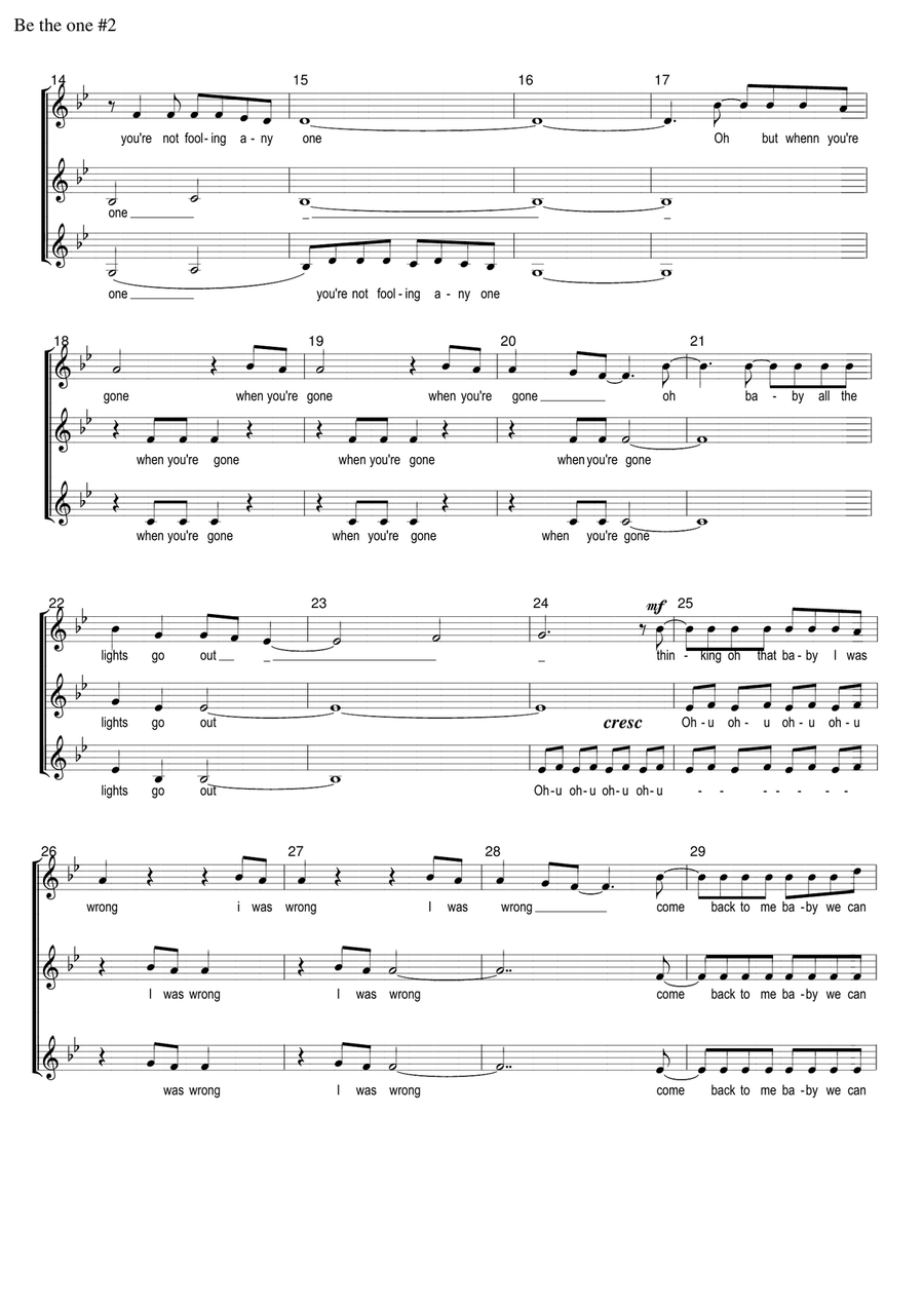 Be The One Be The One SSA scores gallery preview page 2