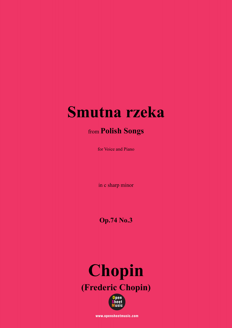 Chopin-Smutna rzeka,in c sharp minor Piano, Vocal scores gallery preview page 1