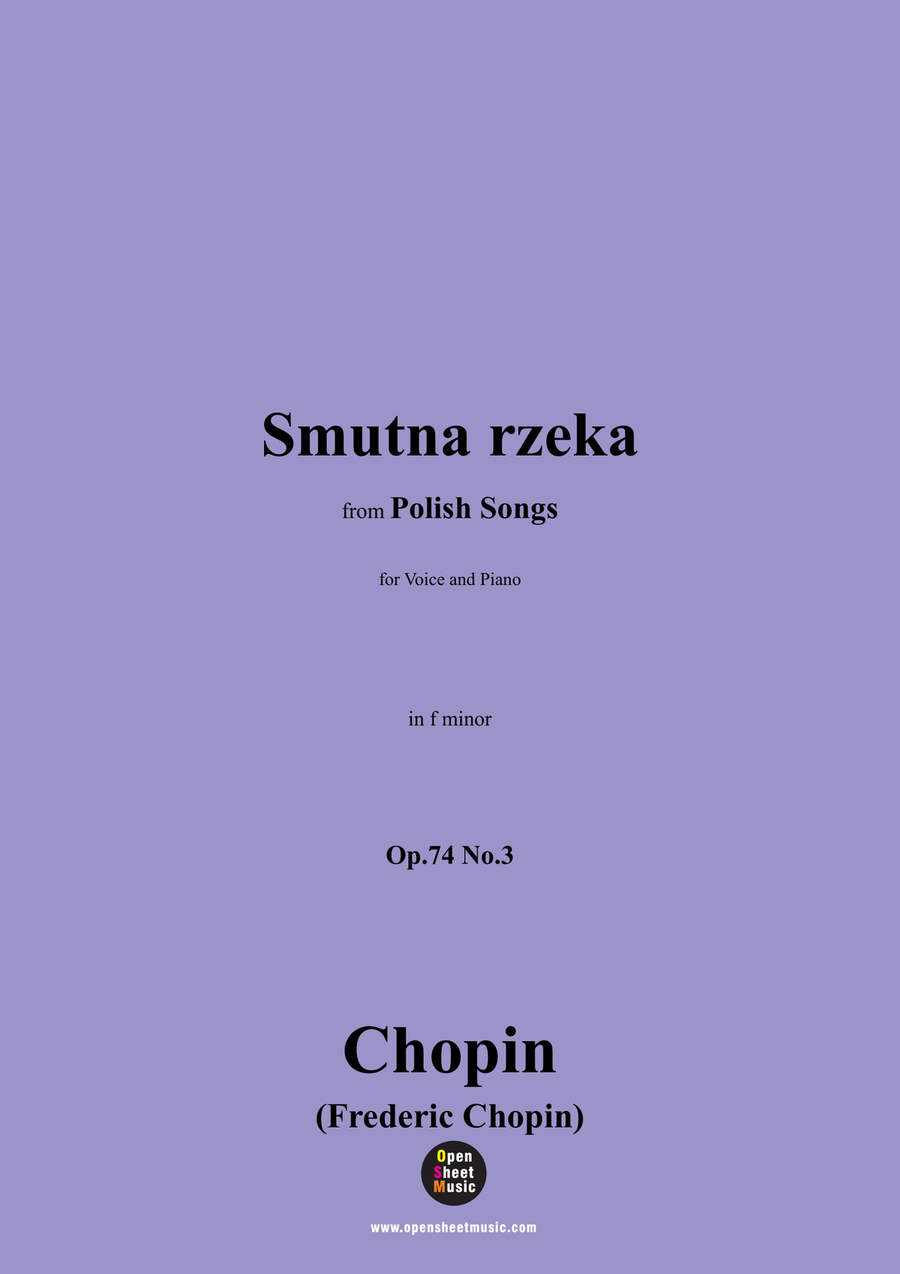 Chopin-Smutna rzeka,in f minor Piano, Vocal scores gallery preview page 1