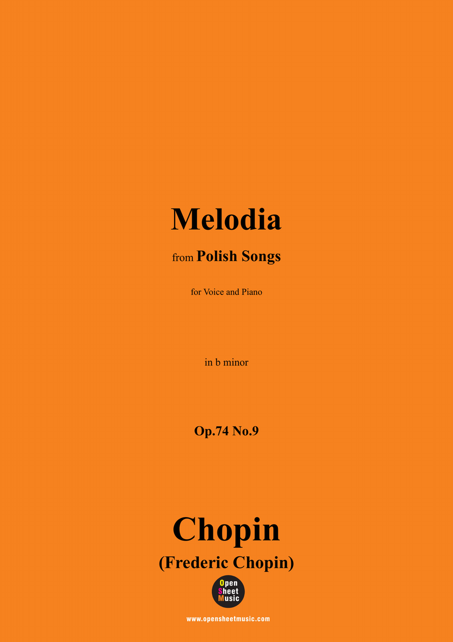 Chopin-Melodia,in b minor Piano, Vocal scores gallery preview page 1
