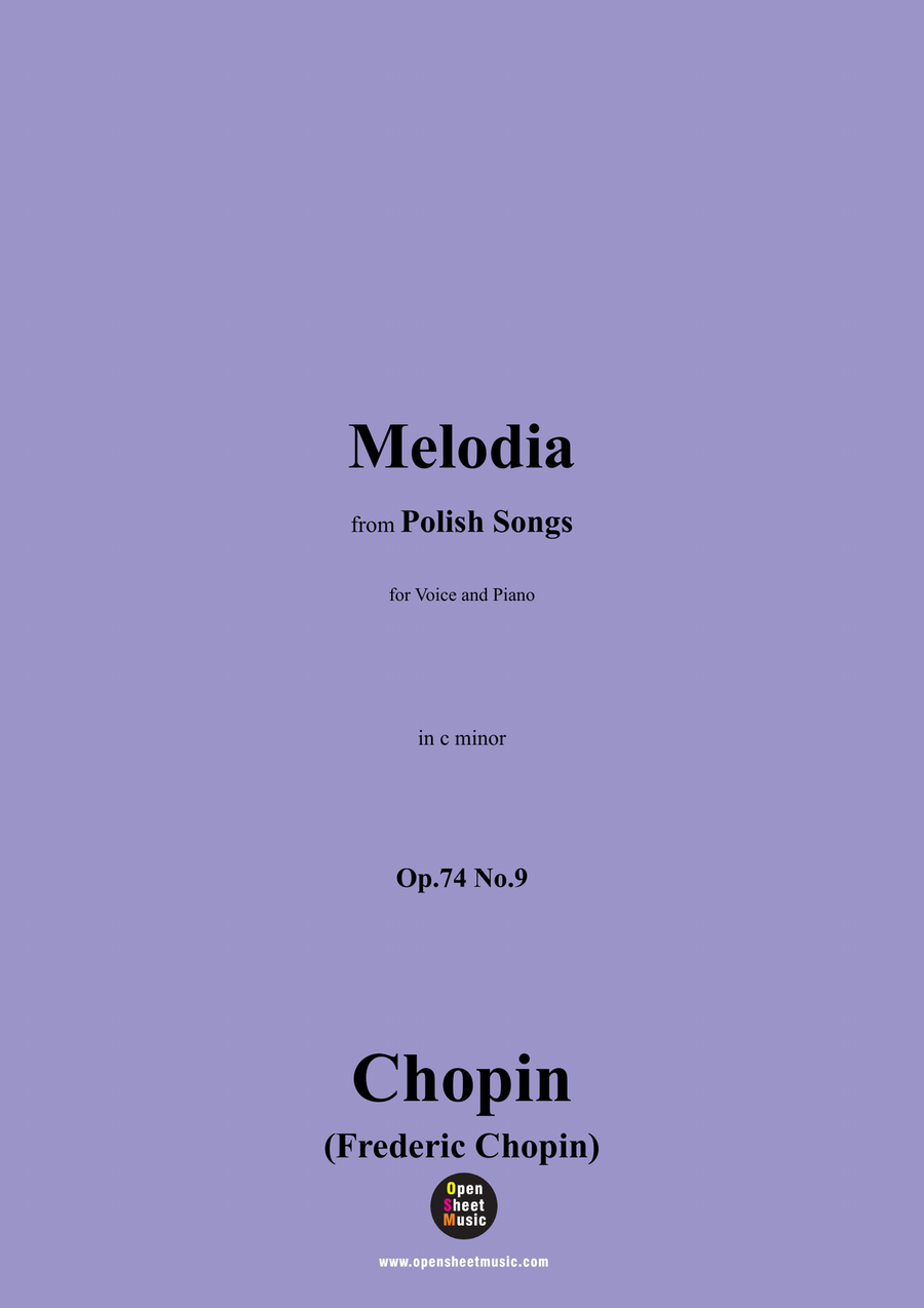 Chopin-Melodia,in c minor Piano, Vocal scores gallery preview page 1