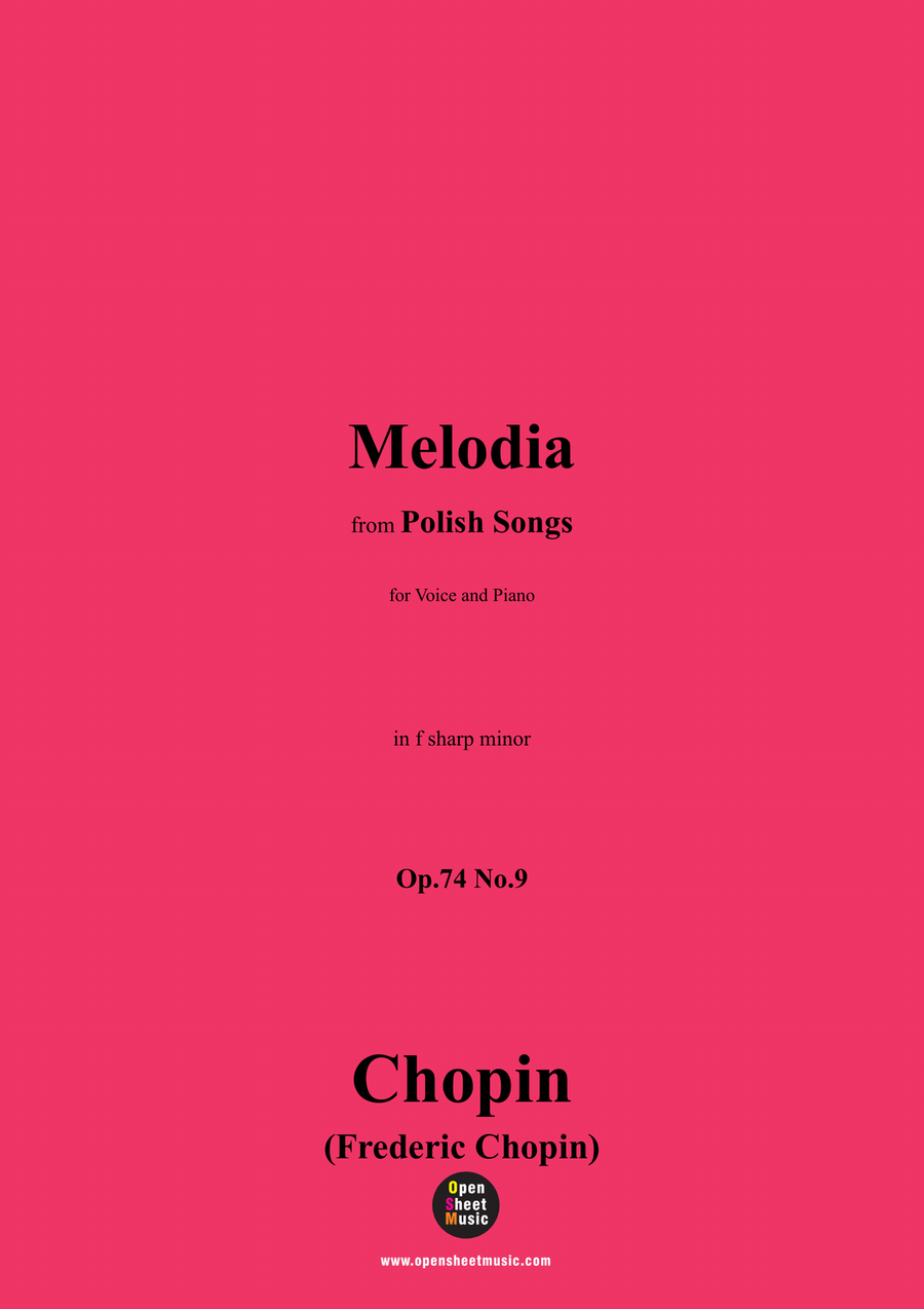 Chopin-Melodia,in f sharp minor Piano, Vocal scores gallery preview page 1