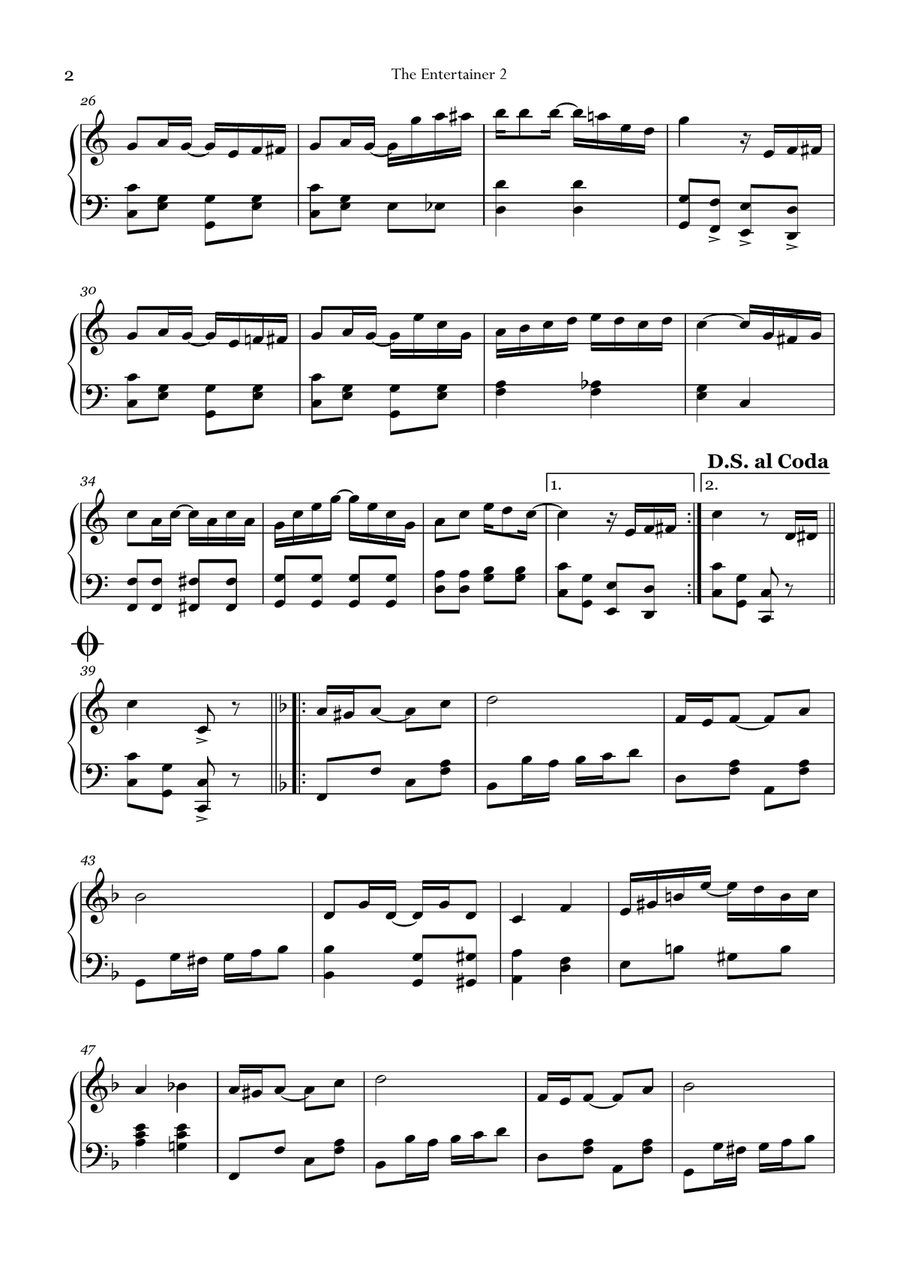The Entertainer The Entertainer Piano Solo scores gallery preview page 2