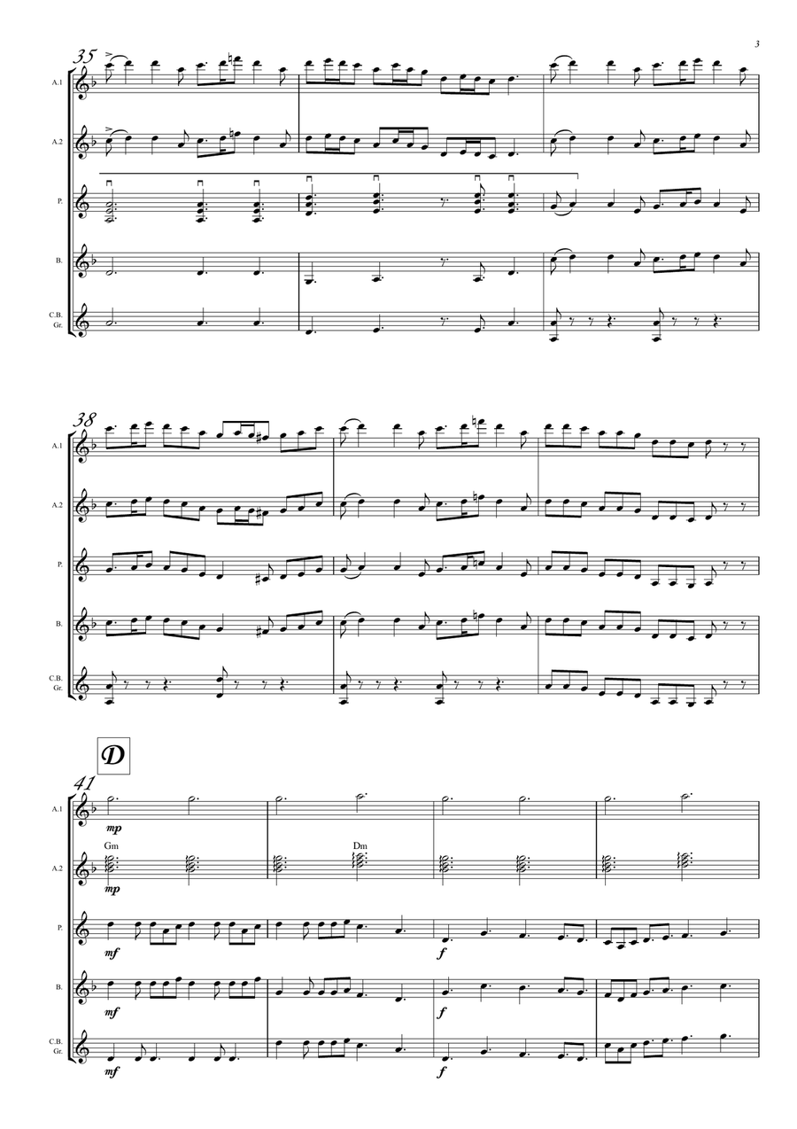 How to train your dragon OST Guitar Ensemble scores gallery preview page 3