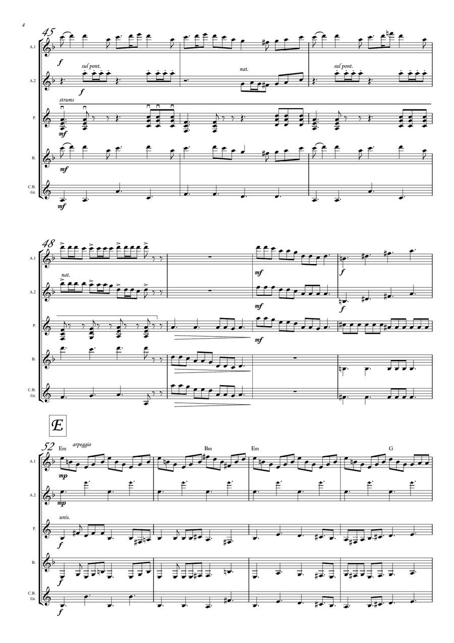 How to train your dragon OST Guitar Ensemble scores gallery preview page 4