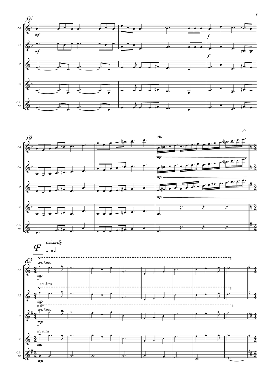 How to train your dragon OST Guitar Ensemble scores gallery preview page 5