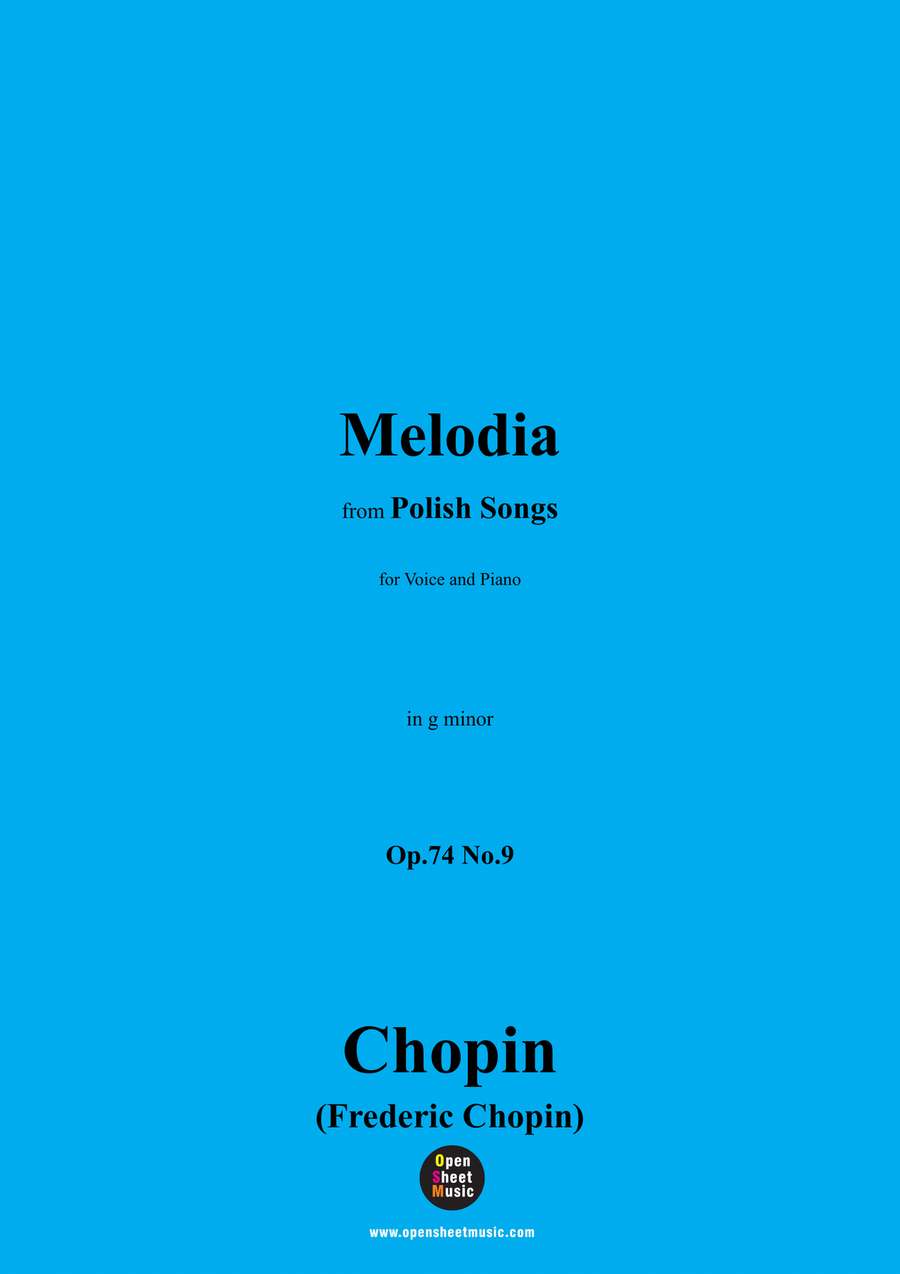 Chopin-Melodia,in g minor Piano, Vocal scores gallery preview page 1