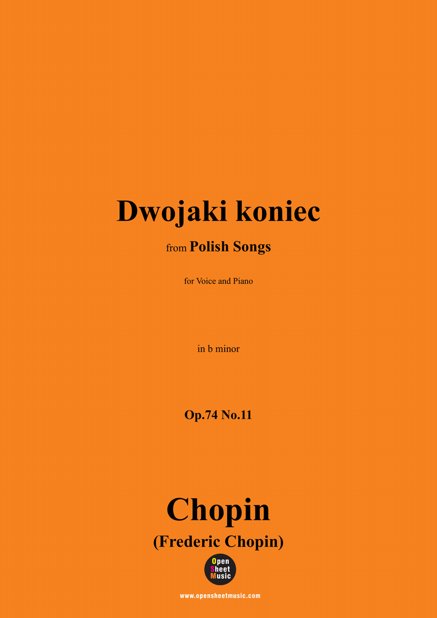 Chopin-Dwojaki koniec,in b minor Piano, Vocal scores gallery preview page 1