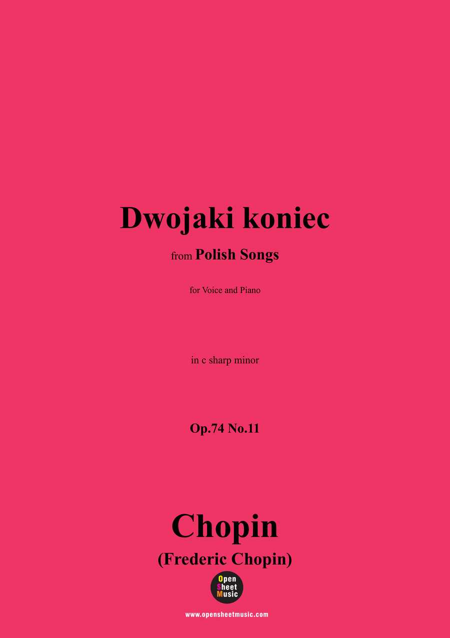 Chopin-Dwojaki koniec,in c sharp minor Piano, Vocal scores gallery preview page 1
