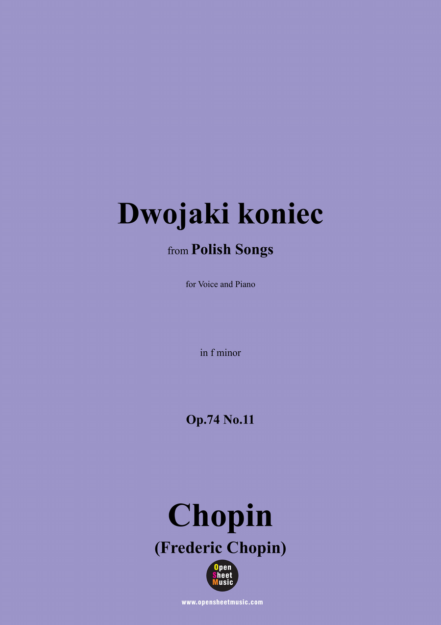 Chopin-Dwojaki koniec,in f minor Piano, Vocal scores gallery preview page 1
