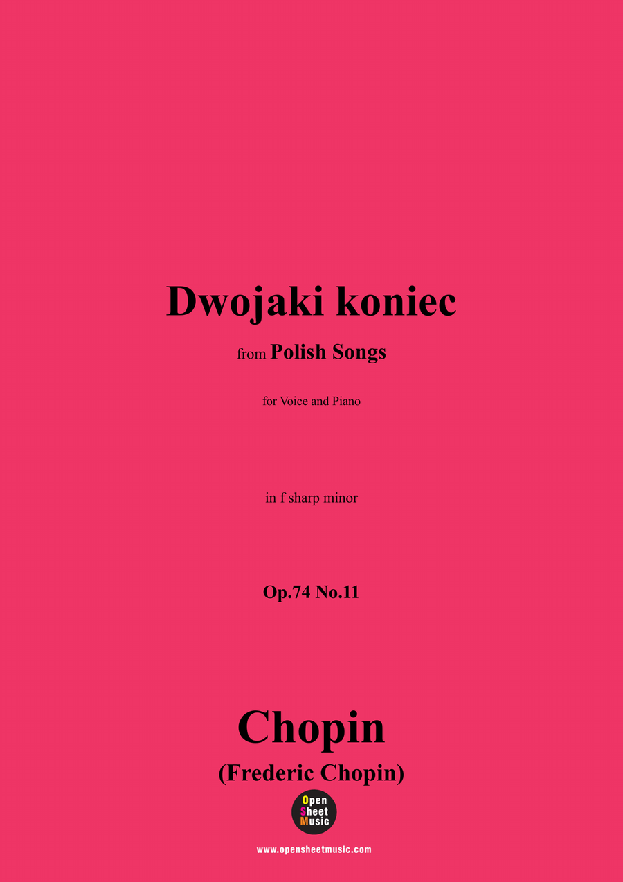 Chopin-Dwojaki koniec,in f sharp minor Piano, Vocal scores gallery preview page 1