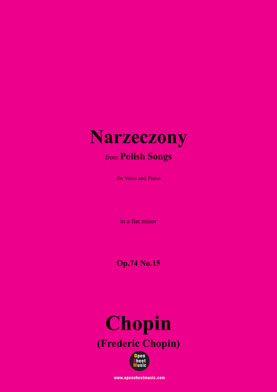 Chopin-Narzeczony,in a flat minor Piano, Vocal scores gallery preview page 1