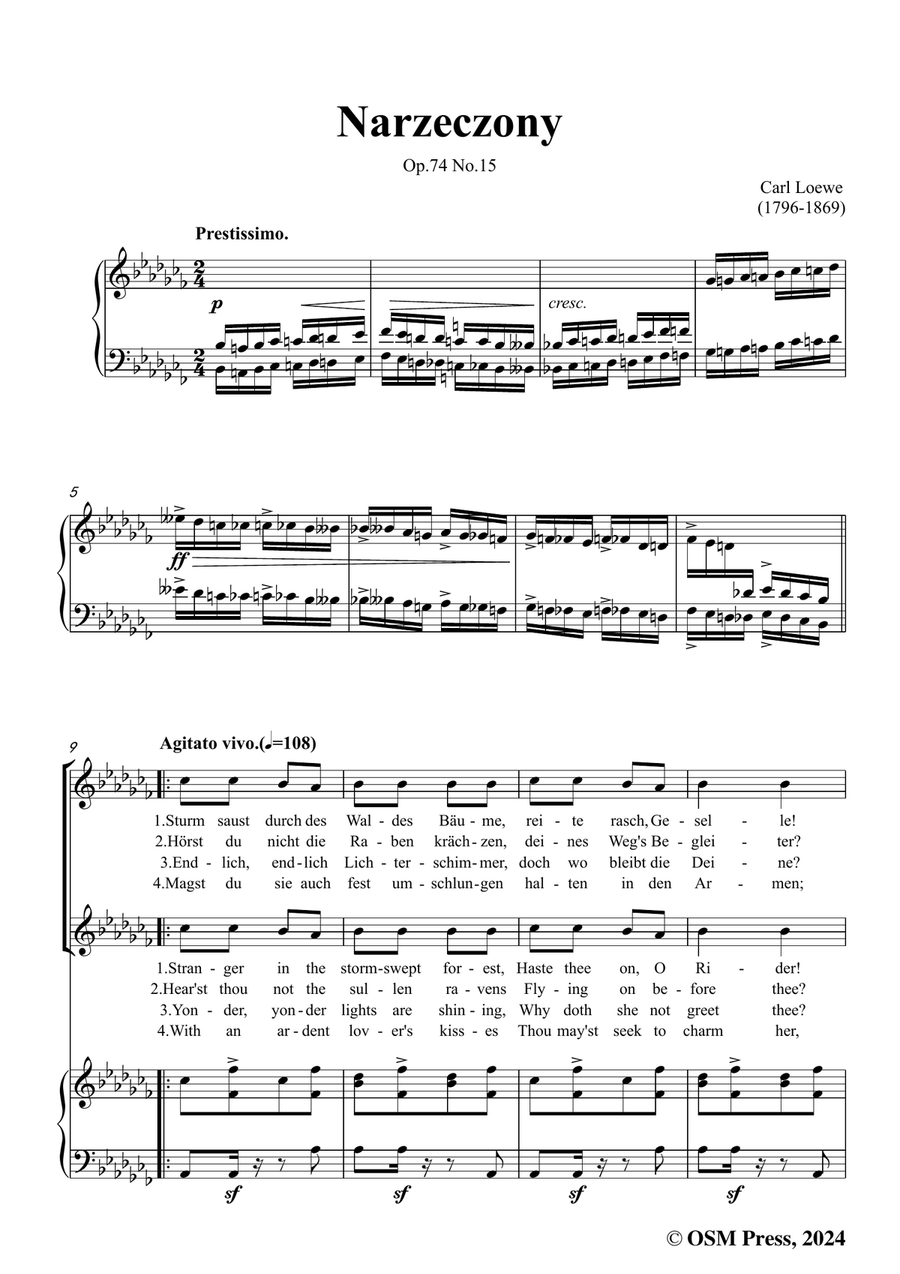 Chopin-Narzeczony,in a flat minor Piano, Vocal scores gallery preview page 3