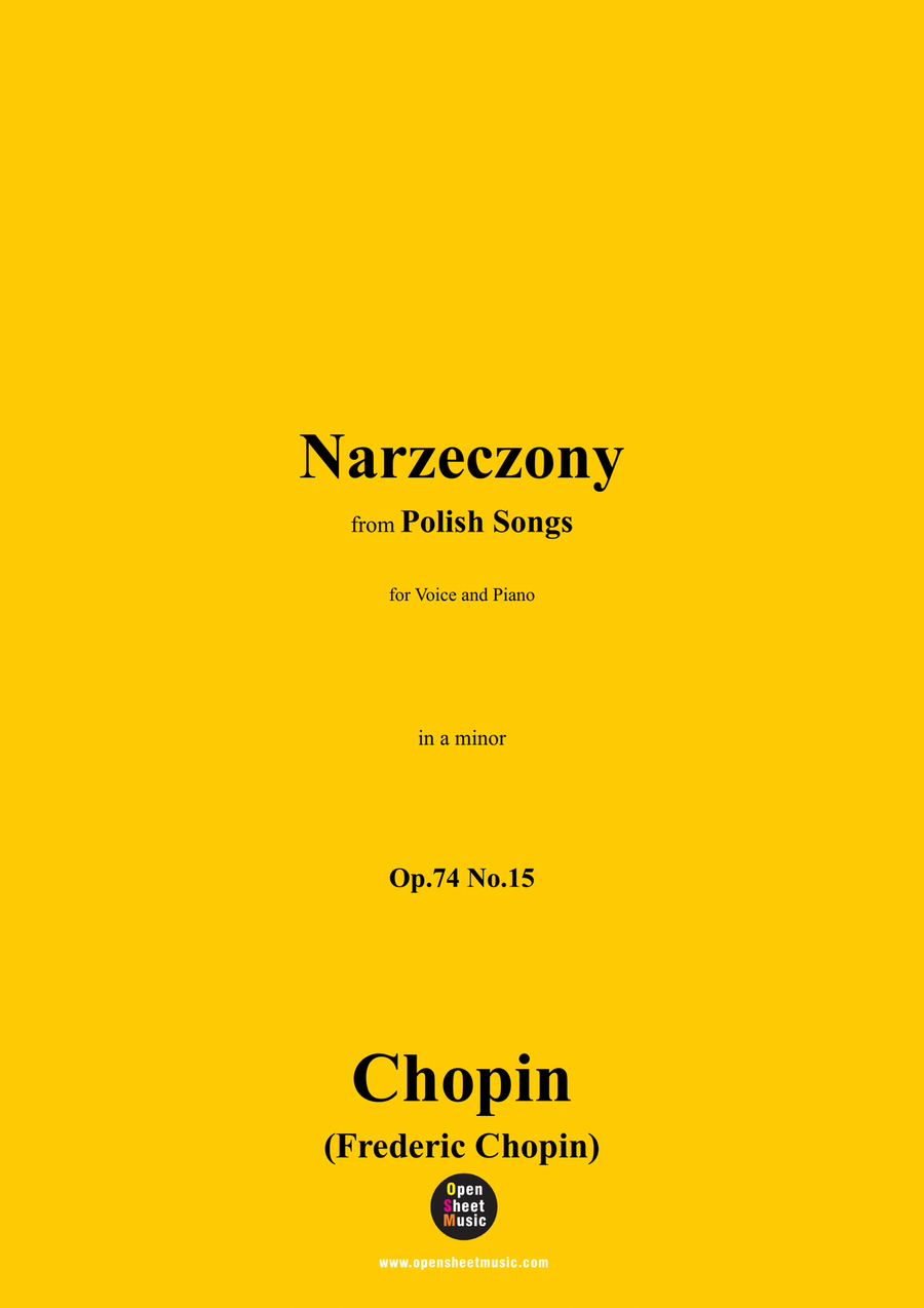 Chopin-Narzeczony,in a minor Piano, Vocal scores gallery preview page 1