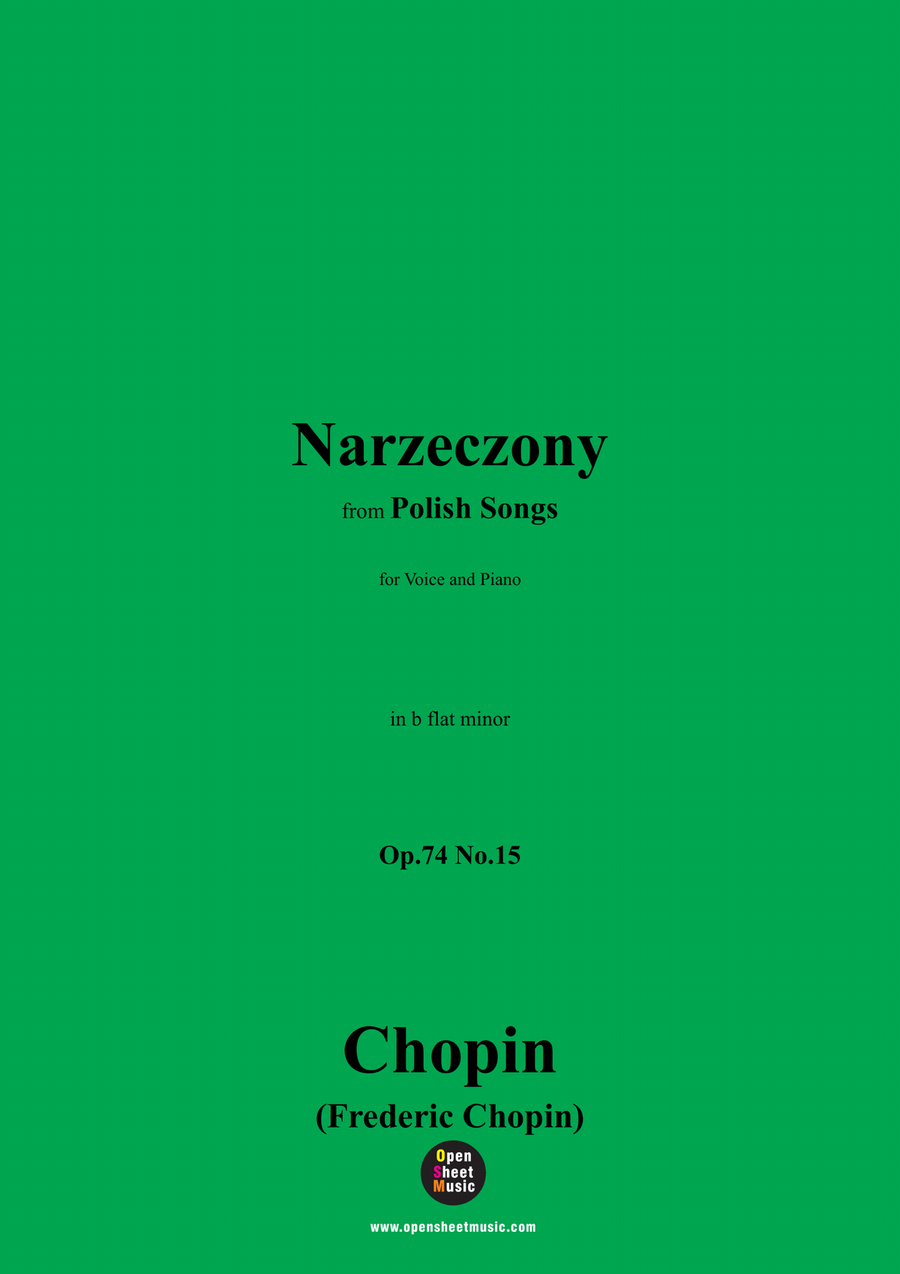 Chopin-Narzeczony,in b flat minor Piano, Vocal scores gallery preview page 1
