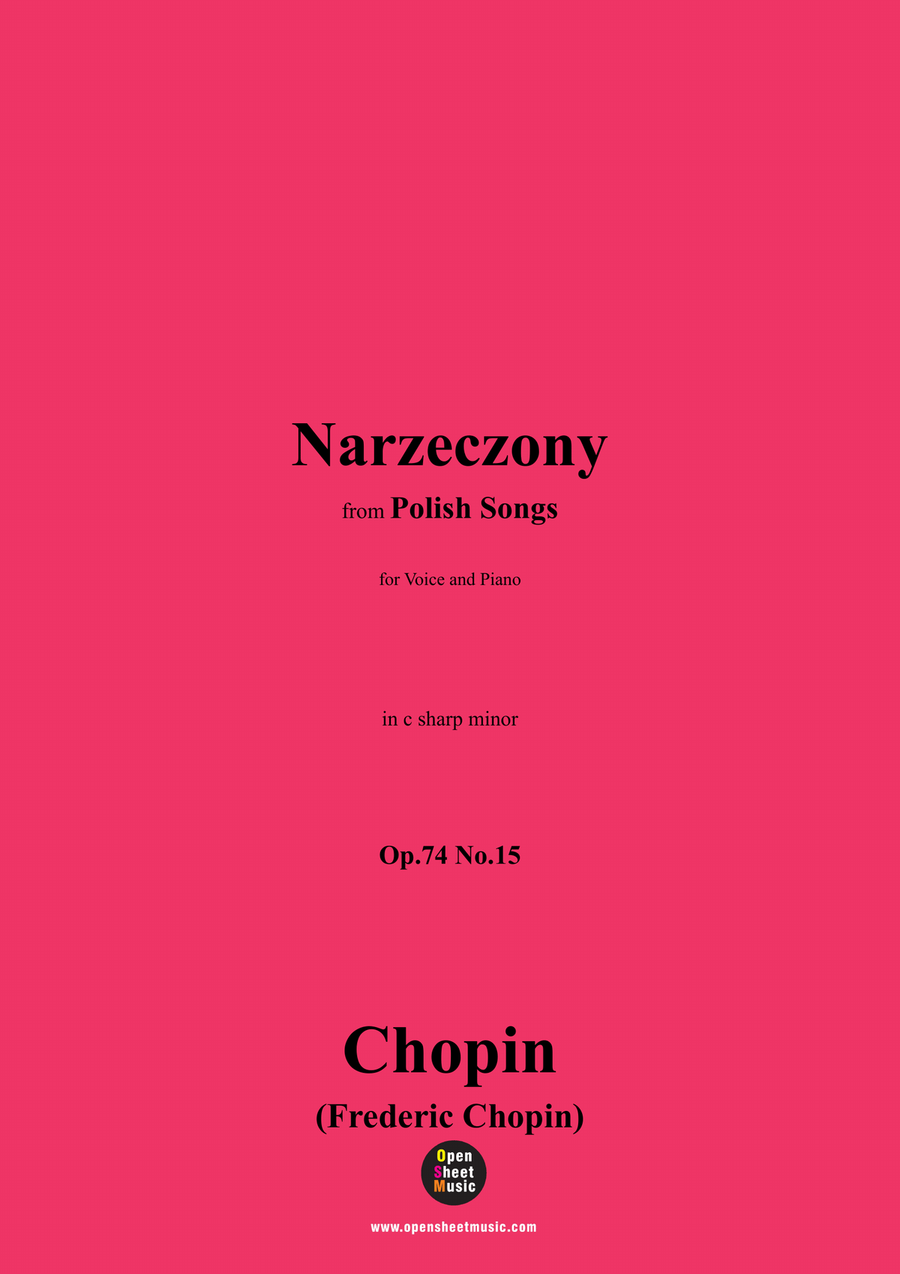 Chopin-Narzeczony,in c sharp minor Piano, Vocal scores gallery preview page 1