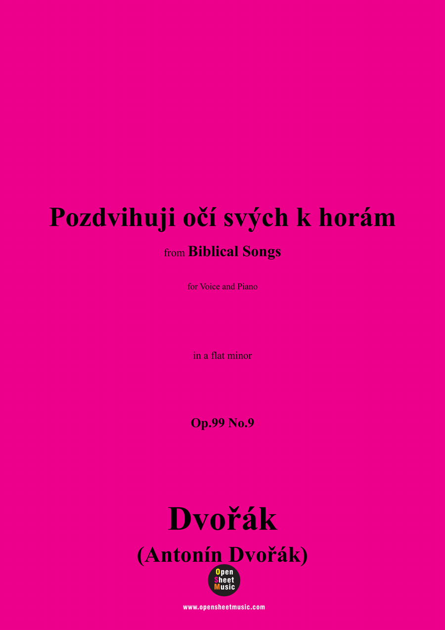 A. Dvořák-Pozdvihuji očí svých k horám,in a flat minor Piano, Vocal scores gallery preview page 1