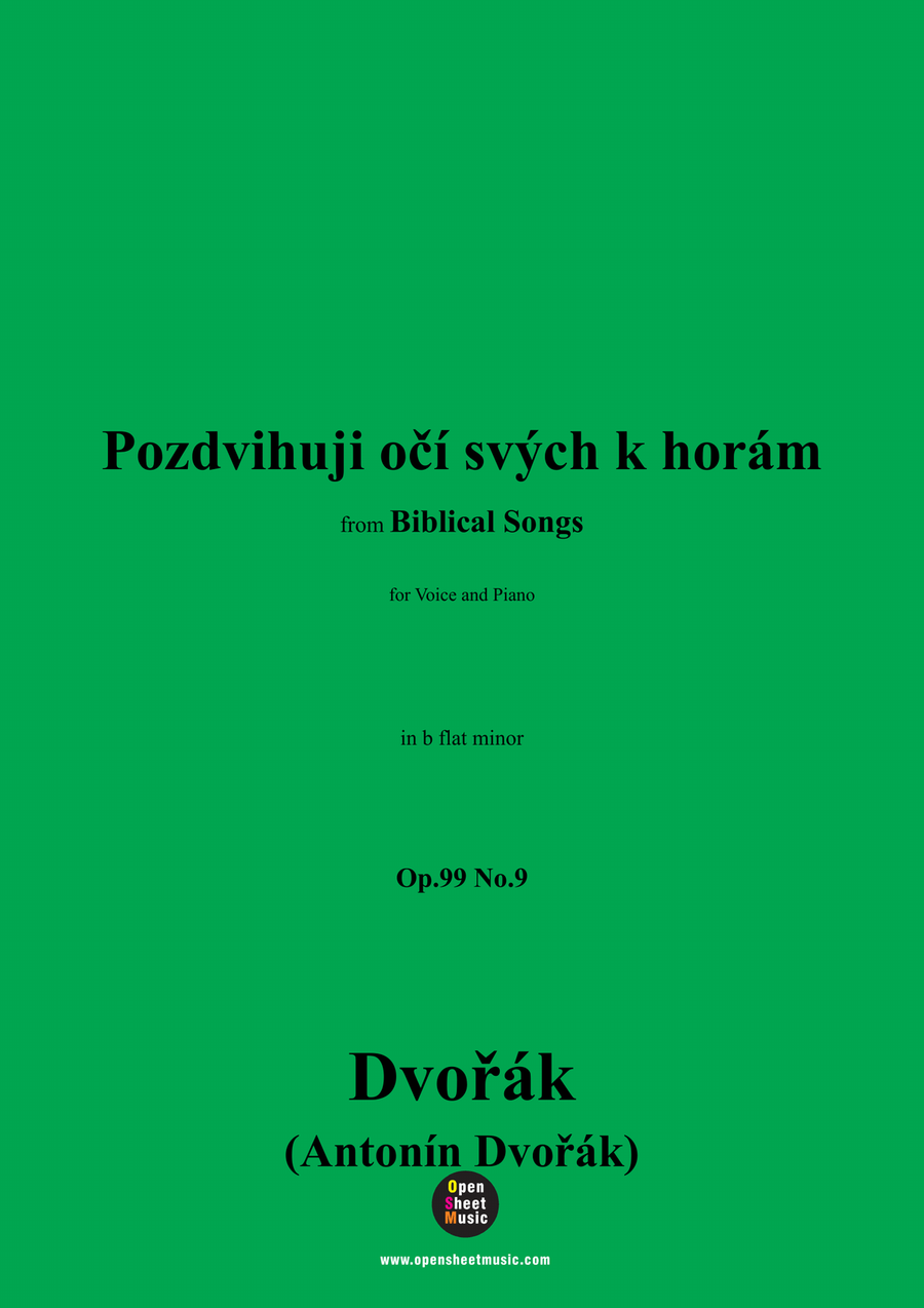 A. Dvořák-Pozdvihuji očí svých k horám,in b flat minor Piano, Vocal scores gallery preview page 1