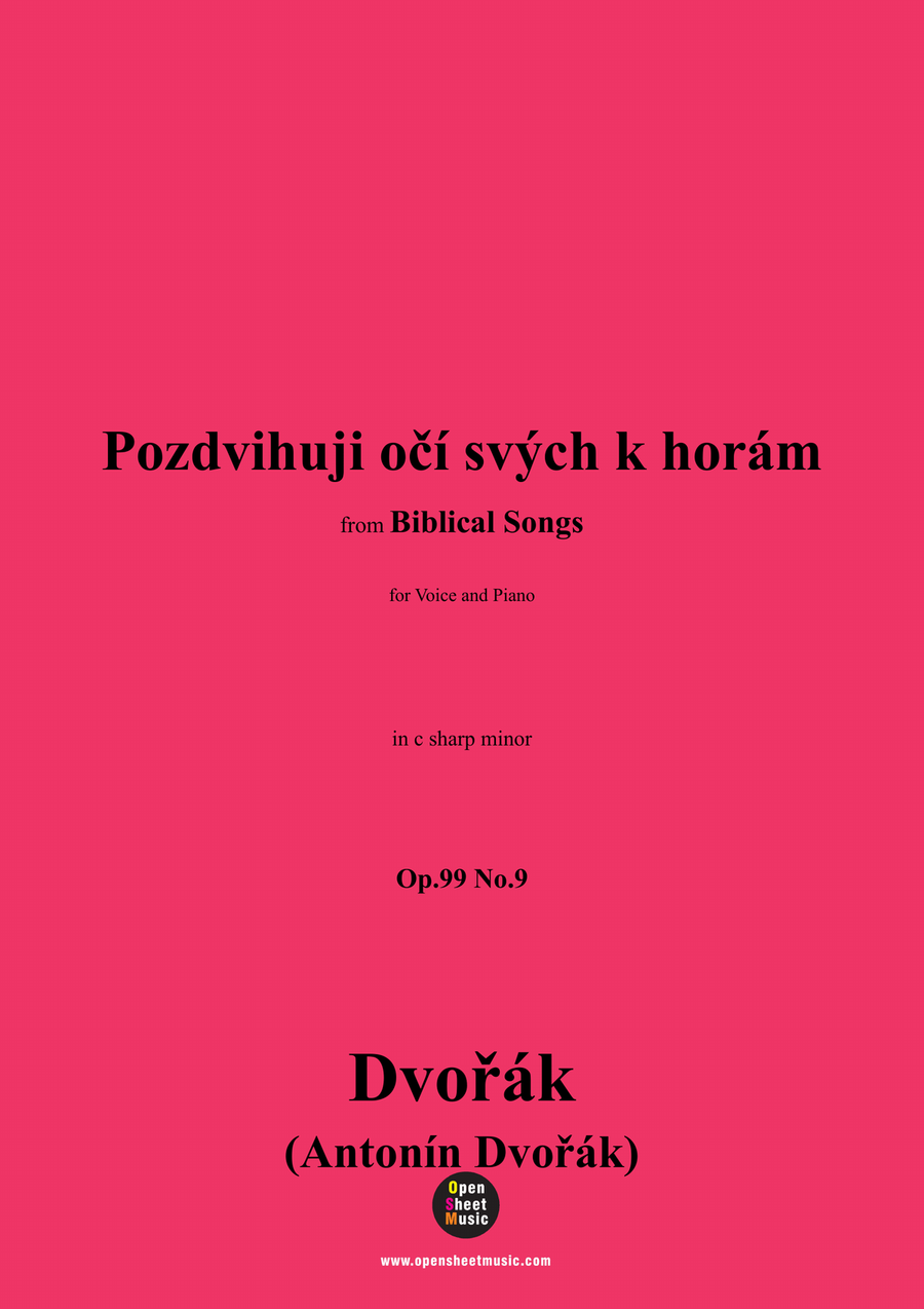 A. Dvořák-Pozdvihuji očí svých k horám,in c sharp minor Piano, Vocal scores gallery preview page 1