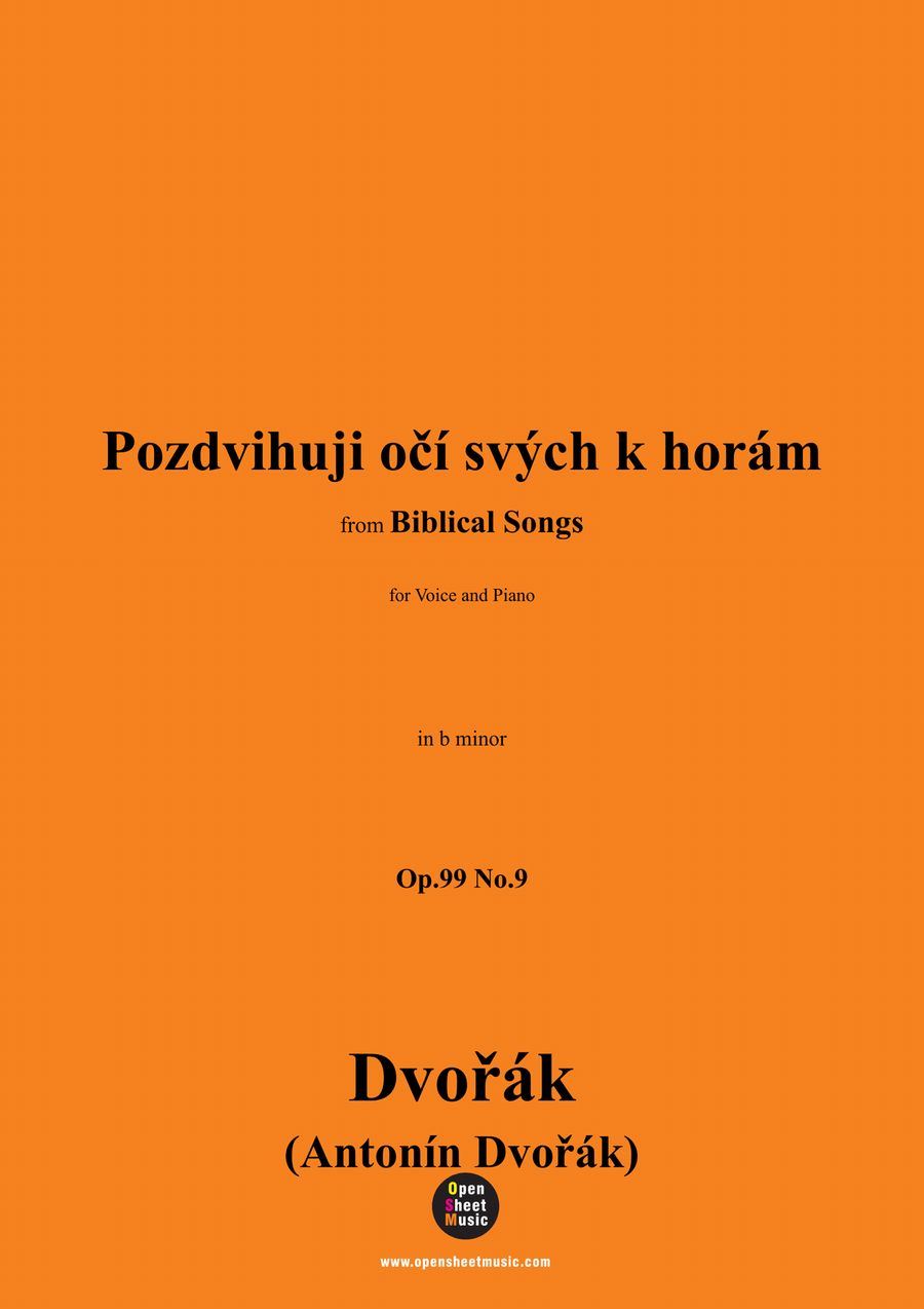 A. Dvořák-Pozdvihuji očí svých k horám,in b minor Piano, Vocal scores gallery preview page 1