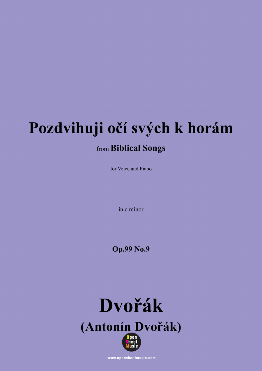 A. Dvořák-Pozdvihuji očí svých k horám,in c minor Piano, Vocal scores gallery preview page 1