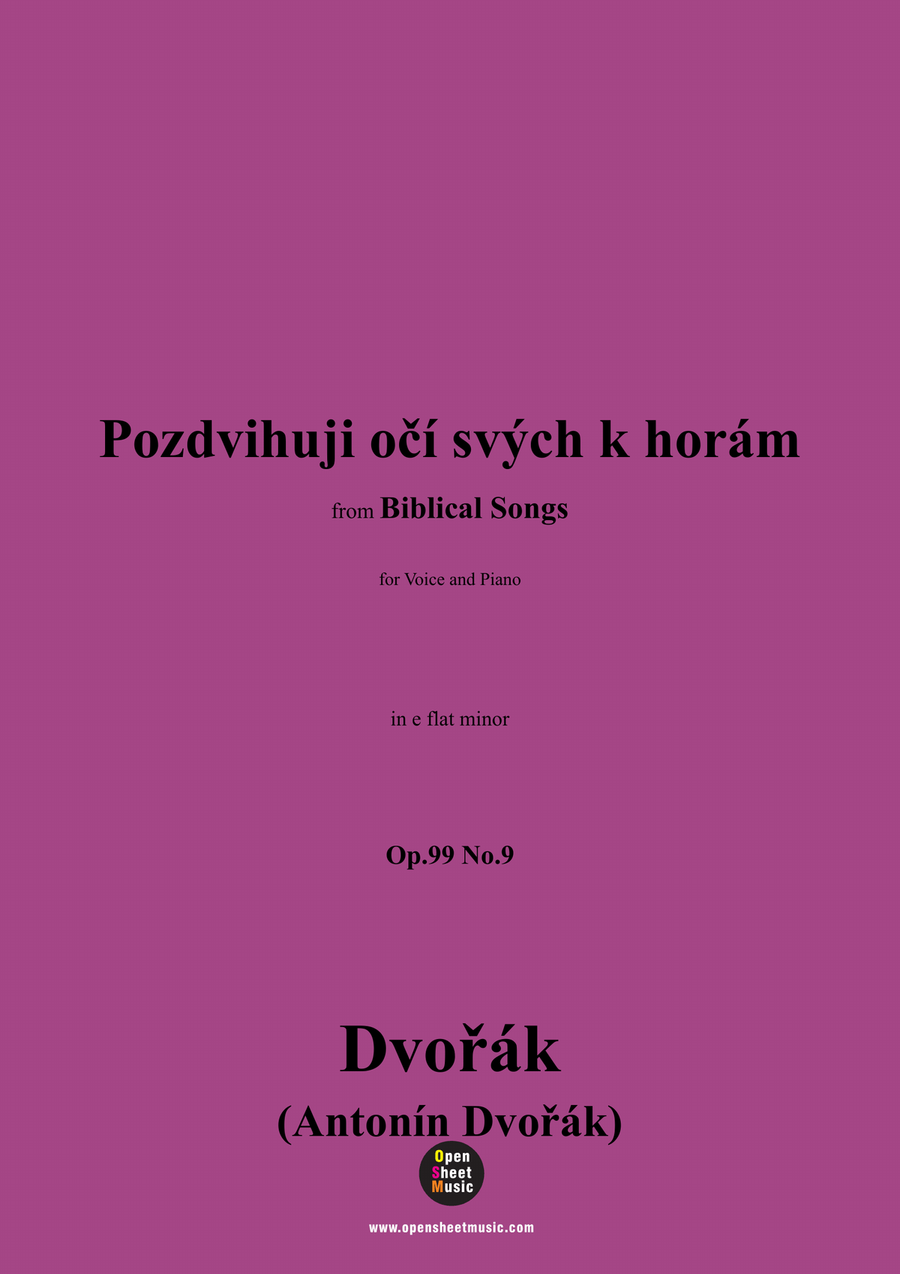 A. Dvořák-Pozdvihuji očí svých k horám,in e flat minor Piano, Vocal scores gallery preview page 1