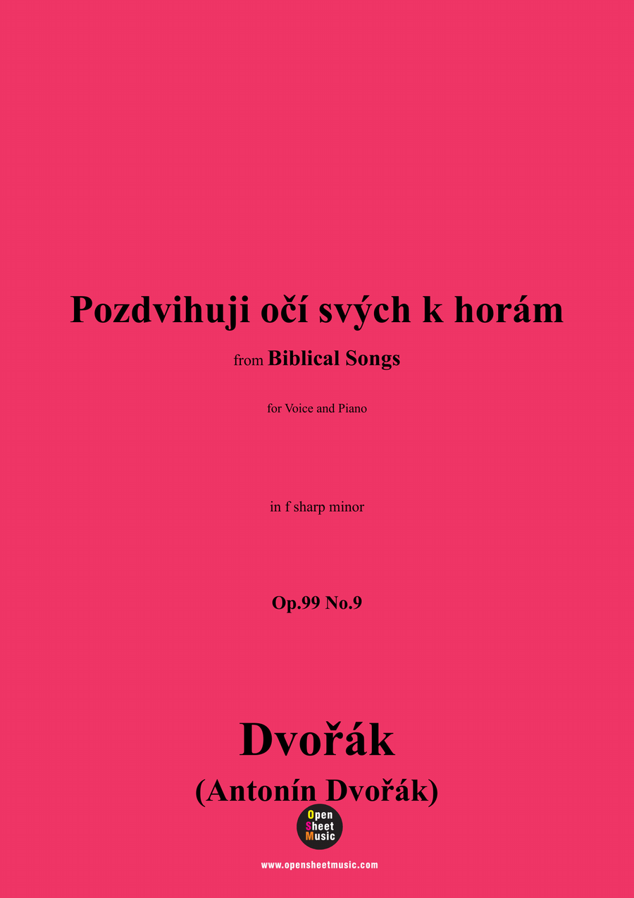 A. Dvořák-Pozdvihuji očí svých k horám,in f sharp minor Piano, Vocal scores gallery preview page 1